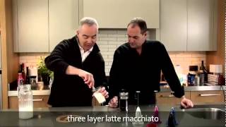 aerolatte  milk frother makes three layer caffè latte macchiato [upl. by Radnaxela]