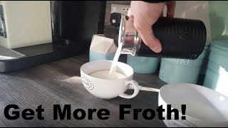 How to Get More Froth from Your Nespresso Coffee Aeroccino  Nespresso tips and help [upl. by Hanahsuar206]