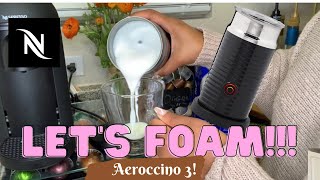 How To Foam Milk With Aeroccino 3 Make Coffee With Foam Tips amp Tricks  Easy Foamed Latte Recipe [upl. by Ybocaj]