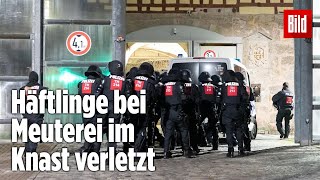 Gefängnismeuterei Polizei stürmt Knast in Thüringen  JVA Untermaßfeld [upl. by Heyes]